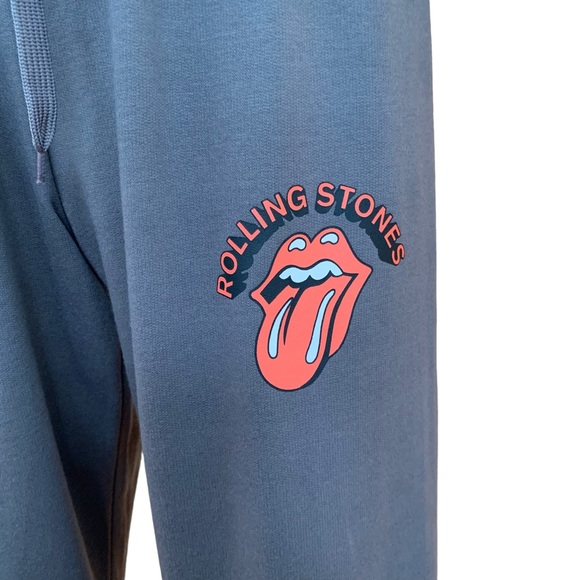 NWT Rolling Stones Sweatpants Joggers Charcoal Grey Tongue and Lips Logo Fandom - Picture 6 of 17